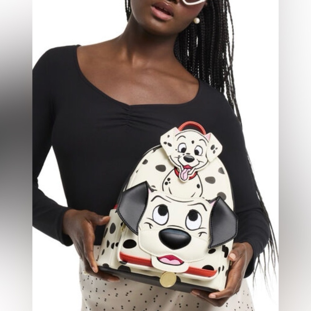 NWT Loungefly Disney 101 Dalmatians Pongo freckles mini Backpack - Picture 2 of 13